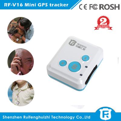 China Sos panic button small personal gps tracker mini for kids baby old people rf-v16 for sale