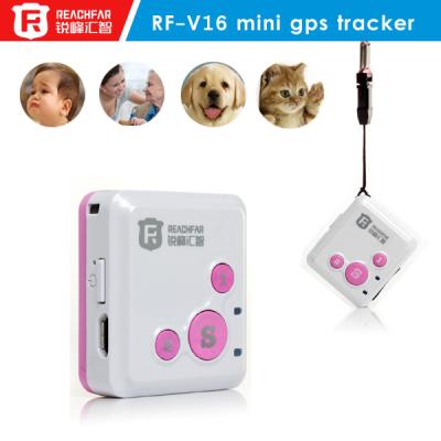 China Free platform gps gsm kids very small gps tracker for person google earth rf-v16 for sale