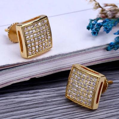 China Other Wholesale Hip Hop Fashion Rose Tasty Gold Plated Stud Earings For Women 2021 for sale