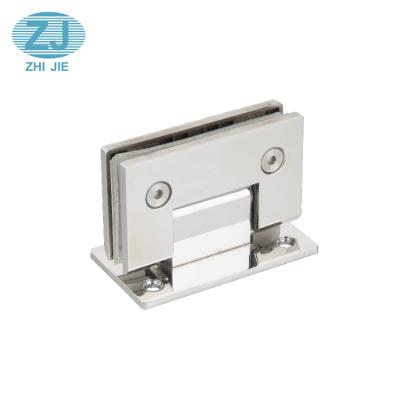 China Modern Hot Selling Connector Clip 90 Degree Glass To Wall Stainless Steel Molding Polish Shower Hinge Flange for sale