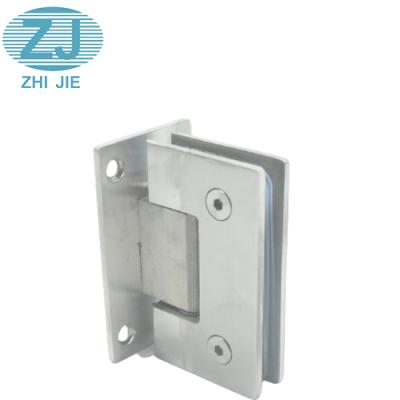 China Good Sale Modern 90 Degree Stainless Steel Glass To Wall Shower Hinge Flange For Bathroom Connector Clip for sale