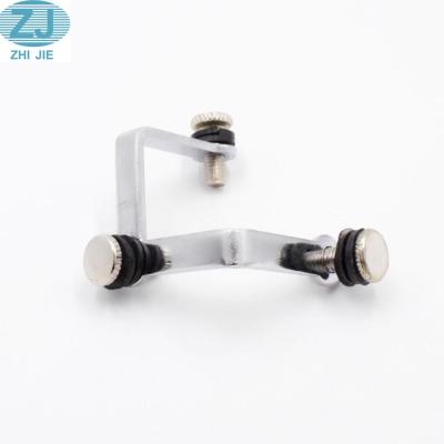 China Wholesale Modern Glass Fixture Bracket Glass Iron Base For Bathroom Shelf Bracket Glass Support for sale