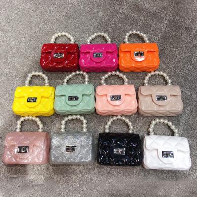 China New Summer PVC Jelly Cross Body Bag Handbags Mini Jelly Candy Sale Kids Mini Handbag Purse Hot Makeup Bag for sale