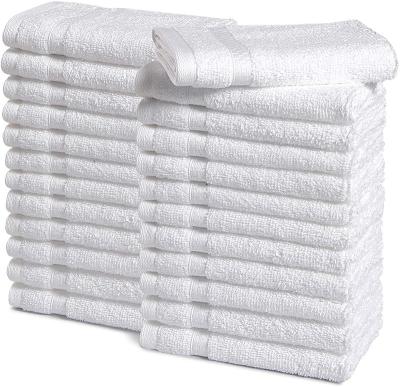 China 100% Cotton Washcloth Compressed White Face Towel 12x12 Inches 6 Packs for sale