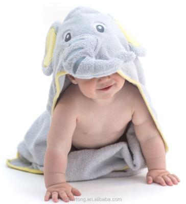 China QUICK DRY Baby Hooded Towel for Boys or Girls | 100% Natural Bamboo Baby Bath Towel with Elephant Hood | for sale