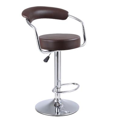 China Southwest Hot Selling Metal Chair Peep Metal Hair Salon Bar Stool Leather Chair Stainless Rotatable Chair for sale