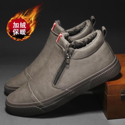 China Fashion Trend New Arrival Zipper Casual Men's Fashion Vintage Hot Canvas Shoes For Man for sale