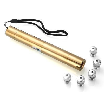 China Powerful 450nm Laser Pointer Golden Color High Power Blue Burning Laser Pointer Pen For Wild Adventure for sale