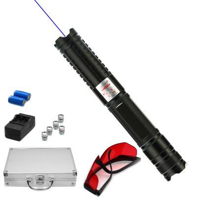 China Ignition and Burning Blue Light of Laser Pen Pointer High-Power 1600 mw 450 nm and Burning with 5 Kinds of Star Caps for sale