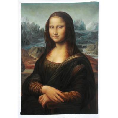 China Famous Mona Lisa Oil Painting High Quality Modern DaVinic Reproduction For Living Room Wall Art Decor for sale