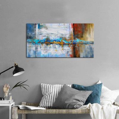 China Large Modern Abstract White Gray Artwork Canvas Wall Art Decor Painting For Living Room Bedroom Home Office Modern Decor for sale