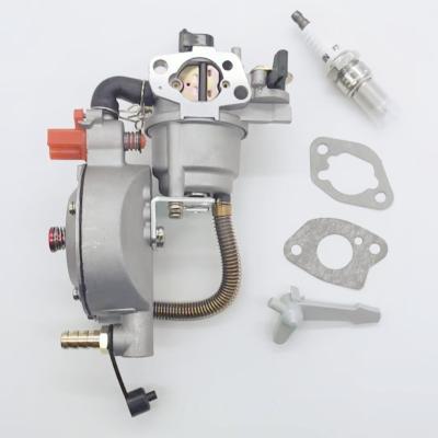 China Hot Selling Dual Metal Fuel Carburetor Suitable for GX200 168F Generator LPG Carburetor for sale