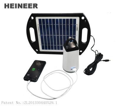 China Portable Solar Lantern with 4W ABS frame solar panel,5V 1AH USB output for sale