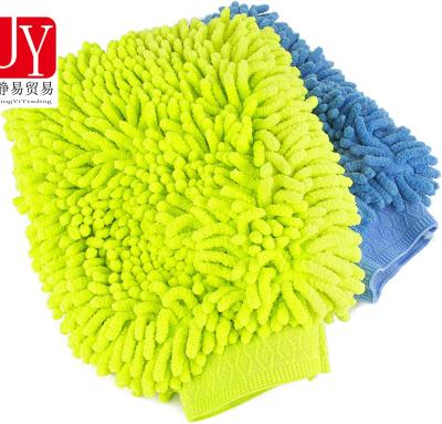 China Quick-Drying Bilateral Home Gloves Cloth Chenille Microfiber Glove House Dusting Cleaning Gloves for sale