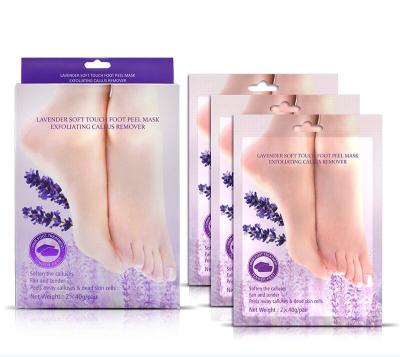 China OEM/ODM Custom Logo Foot Soft Peel Off Dead Skin Exfoliating Callus Magic Foot Mask for sale