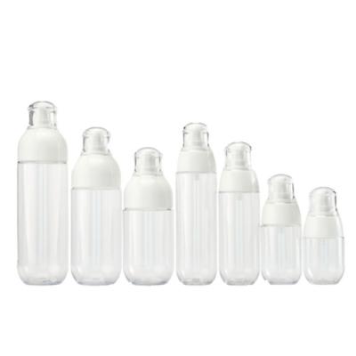 China Recycle In Stock 30/50/80/100/120/150/200ml Transparent Makeup Packaging Bottle PET Plastic Spray Bottles for sale