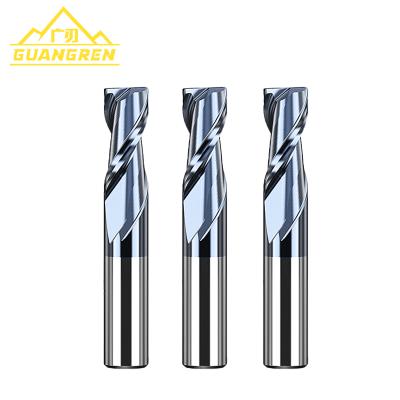 China GuangRen cheap price 4mm cnc process 2 flute HRC45 HRC55 hrc65 cnc cutter solid tungsten carbide endmill of 4 flute for sale