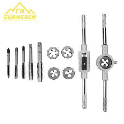 China DIY tools/machine tools GuangRen 12pcs combination alloy steel tap and china mechanic tool tap die for sale