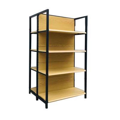 China Hot-selling SRI (cold rolled steel) in this month wood grain shelf supermarket display rack for sale