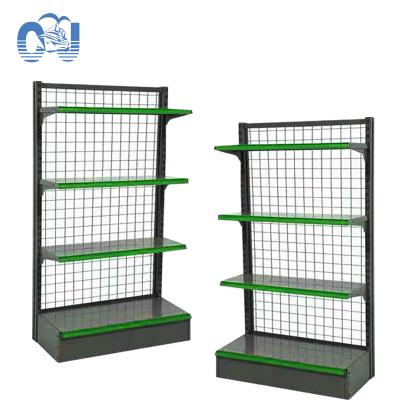 China SRI Shelving Single Sided Metal Gondola Heavy Duty Cold Rolled Steel Display Rack (Cold Rolled Steel) for sale