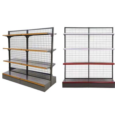 China Single Sided Hanging Mesh Shelf Retail Store Basket Shelf Wholesale Toy Display for sale