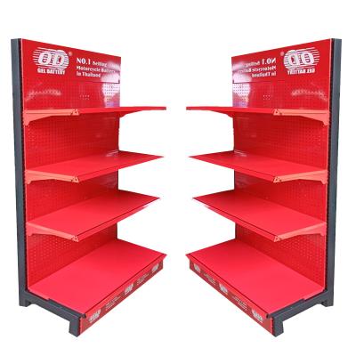 China Single Sided High Quality Gondola Supermarket Rack Heavy Duty Cold Rolled Steel Display Stand for sale