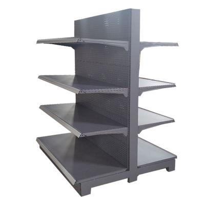 China This month luxury double-sided new products display stand gondola supermarket double side shelf for sale