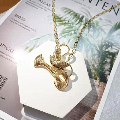 China Europe and America Custom Necklace High Quality Fashion Personality Jewelry Charm Necklace 18k Gold Plated Eagle Necklace for sale