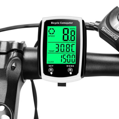 China Wholesale Black And White Backlit Bicycle ComputerFactory LCD Display Bike Computer Waterproof Odometer BicycleCycle Digital 668-1 for sale