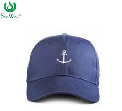 China Professional Blue Custom Embroidered Snapback Hats Multi - Panel Style for sale