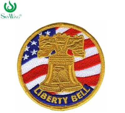 China Soft  Fashion Round Embroidered Fabric Patches Iron - On Customized Size for sale