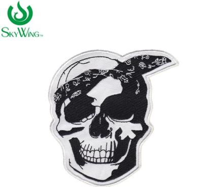 China Laser Cut Durable Black And White Motorcycle Patches Customized Size for sale