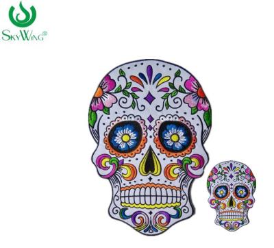 China Commercial Personalised Embroidered Badges / Sugar Skull Back Patch for sale