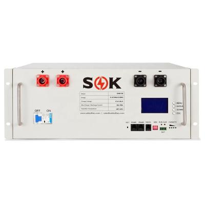 China Energy Storage System SOK 16S 5Kwh 51.2V 48V 100Ah Server Backup LiFePO4 Battery Pack Compatible With Many Brand Inverters Although CAN 485 for sale