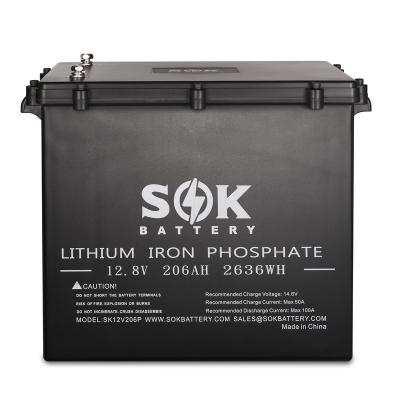 China LiFePO4 Metal Lithium Batteries-SOK Battery -12V100Ah LiFePO4 Marine Battery for sale