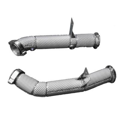 China High Quality Stainless Steel Catless Downpipe Header With Heat Shield For Mercedes Benz C63 C63S AMG W204 W205 C CLASS (W205) for sale