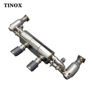 China TINOX Stainless Steel Valvetronic Cat-back Performance Exhaust Pipes For Porsche 911 991.2 2015-2020 Catback Exhausts for sale