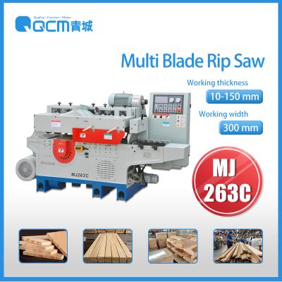 China MJ263C Horizontal Multi-bladed Ripping Saw Cutter Machine Wood Plank Ripping Circular Saw Multi-bladed for sale