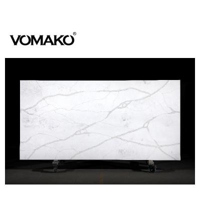 China Factory direct Eco-friendly / Multi-colors Vomako slab polished stone exterior quartz vein gold slab luxury style countertops for sale