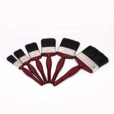 China Paint Tools China Wholesale Cheap Multi-size Red Wooden Handle Professional Paint Brush for sale