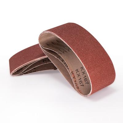 China Customized Red Color X-Weight Cloth Backing Polishing Polishing Belt For Carbon Steel for sale