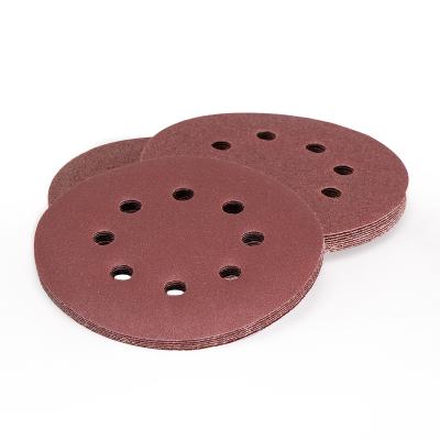 China 180mm Aluminum Oxide Sand Paper Abrasive Polishing Hook and Loop Sanding Disc for sale