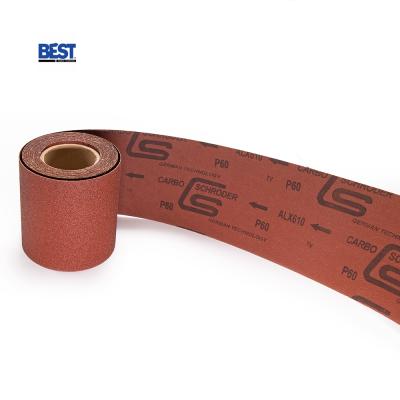 China CARBO SCHRODER ALX610 Waterproof Abrasive Cloth Roll Up Sanding Belt for sale