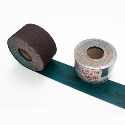 China Professional AD-SWEDEN Brand Soft Aluminum Oxide Green Base Abrasive Cloth Roll Emery Roll for sale