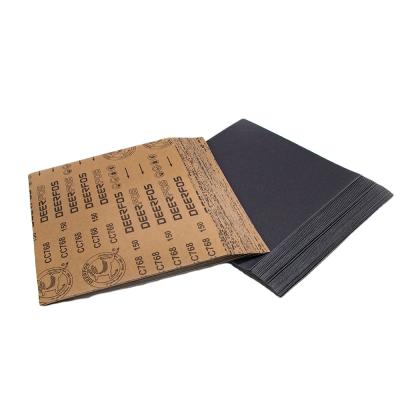 China Deerfos Brand 9*11 Inch 150 Inch Grit Polishing Sanding Paper Waterproof Emery Paper for sale