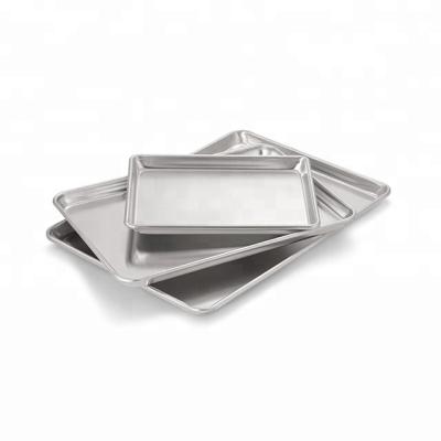 China Bakeware Pan Oven Tray Sheet Pan Bread Cake Viable Aluminum Jelly Roll Baking Tray for sale