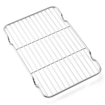 China Stainless Steel Rack Bakery Bread Cake Cookie BBQ Grill Sustainable Cooling Net Rack for sale