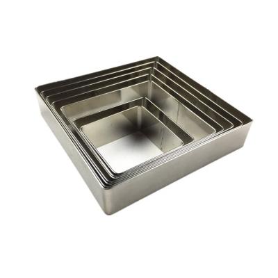 China Sustainable Wholesale Tsingbuy Square Molds For Mousse Cake Molds For Desserts Making / Stainless Steel Cake for sale