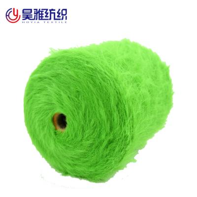 China Super Soft Animal Fur Anti-pilling Feather Mink Nylon Blended Yarn For Machine Knitting for sale