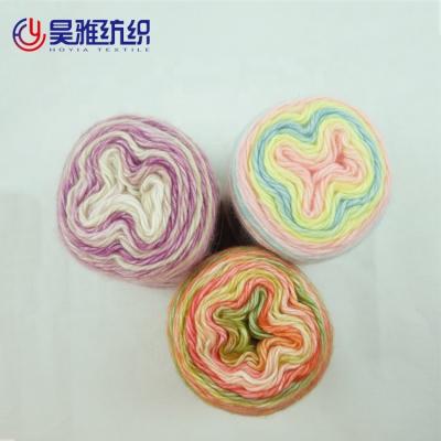 China Wholesale Abrasion-Resistant Gorgeous Cake Yarn Raw Material Quality Factory Price Knitting Yarn for sale